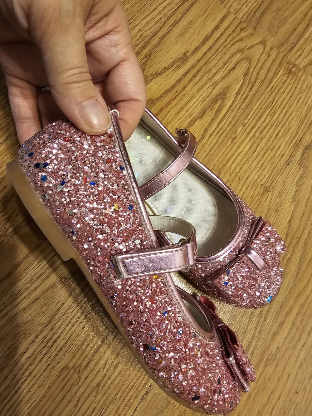 Sparkle Mary Jane Dress Shoes for Girls in Rose Pink size 1